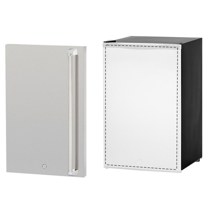 Summerset SSRFR-SLR Stainless Steel Refrigerator Door Liner, Right to Left Opening