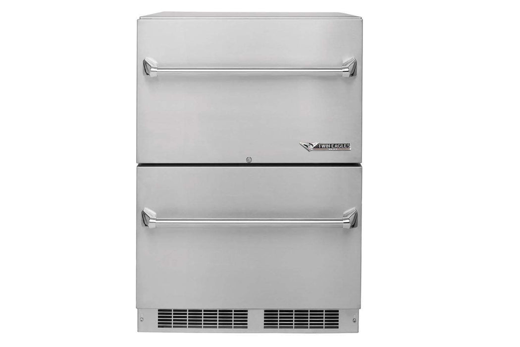 Twin Eagles TERD242-G Outdoor Two Door Refrigerator, 24x34.75-Inch