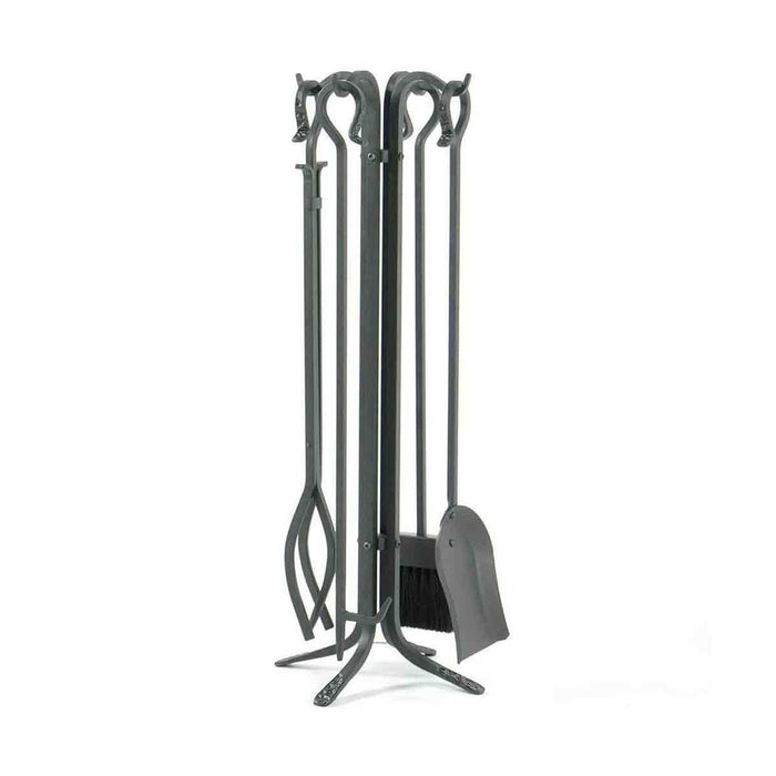 Pilgrim 5 Piece Forged Hearth Fireplace Toolset - Matte Black