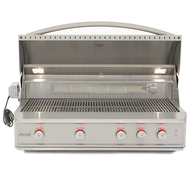 Blaze Professional 44" 4-Burner Built-In Gas Grill With Rear Infrared Burner + Rotisserie kit + FREE COVER