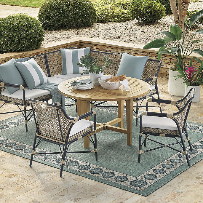 Reeve 5-piece Round Dining Set + Cushions