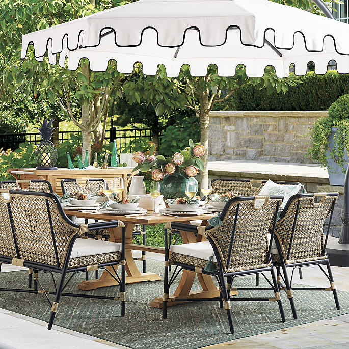 Reeve 7-piece Square Dining Set + Cushions