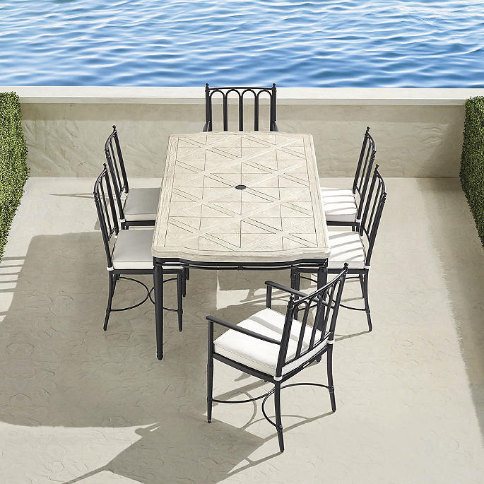 Lucien 7-pc. Rectangular Dining Set + Cushions