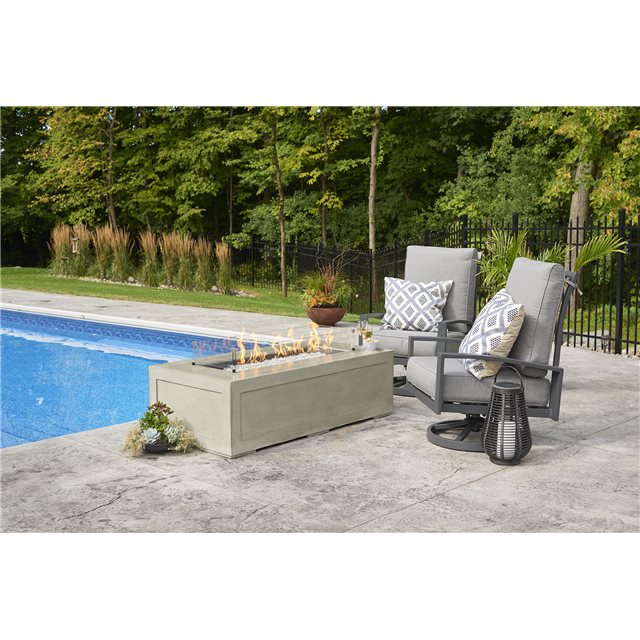 Linear Fire Pit Table Cove Natural Grey
