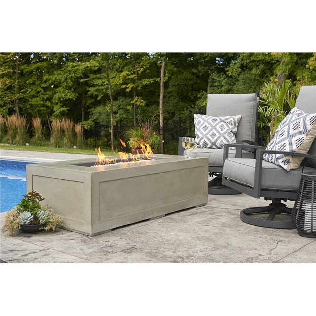Linear Fire Pit Table Cove Natural Grey