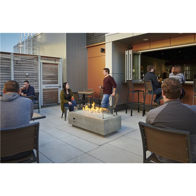 Linear Fire Pit Table 54" Midnight Mist Cove