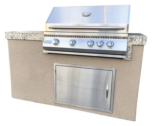 The 5' Maldives BBQ Island with Built In 4 Burner BBQ Grill and Access Door BBQ GRILL KoKoMo Grills The 5' Maldives BBQ Island with Built In 4 Burner BBQ Grill and Access Door  LPG