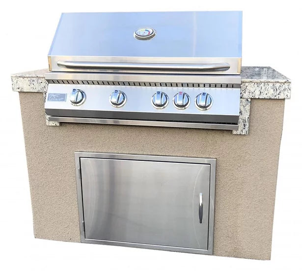 Fiji 4' BBQ Island with 4 Burner Built-In BBQ Grill BBQ GRILL KoKoMo Grills Fiji 4' BBQ Island with 4 Burner Built-In BBQ Grill    LPG