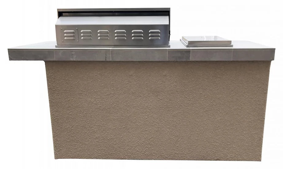 Antigua 6' BBQ Island Built In BBQ Grill Side Burner and Bar on one Side BBQ GRILL KoKoMo Grills