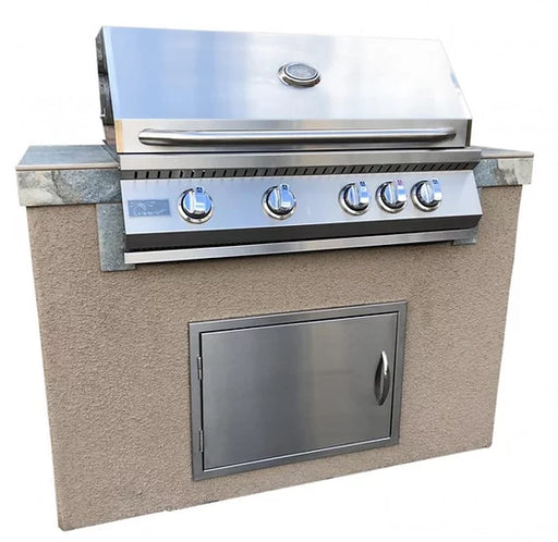 Panama 4' BBQ Island with 4 Burner Built In BBQ Grill BBQ GRILL KoKoMo Grills Panama 4' BBQ Island with 4 Burner Built In BBQ Grill    LPG