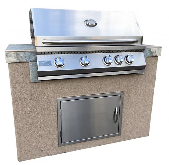 Panama 4' BBQ Island with 4 Burner Built In BBQ Grill BBQ GRILL KoKoMo Grills Panama 4' BBQ Island with 4 Burner Built In BBQ Grill    LPG
