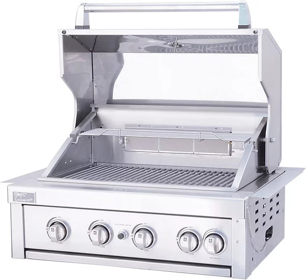 The Cayman 5' BBQ Island with 4 Burner Built In BBQ Grill BBQ GRILL KoKoMo Grills