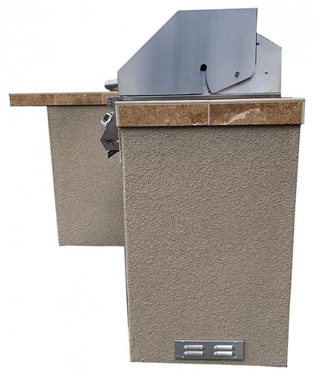 Havana L-Shape BBQ Island With Bar Seating and Built In BBQ Grill 4'x5' BBQ BBQ GRILL KoKoMo Grills