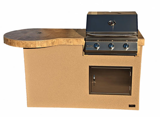 Mini Maui 6' BBQ Island with 33 Inch Bar and Built In BBQ Grill BBQ GRILL KoKoMo Grills Mini Maui 6' BBQ Island with 33 Inch Bar and Built In BBQ Grill.  LPG