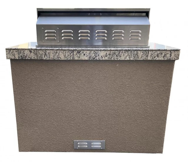 Fiji 4' BBQ Island with 4 Burner Built-In BBQ Grill BBQ GRILL KoKoMo Grills