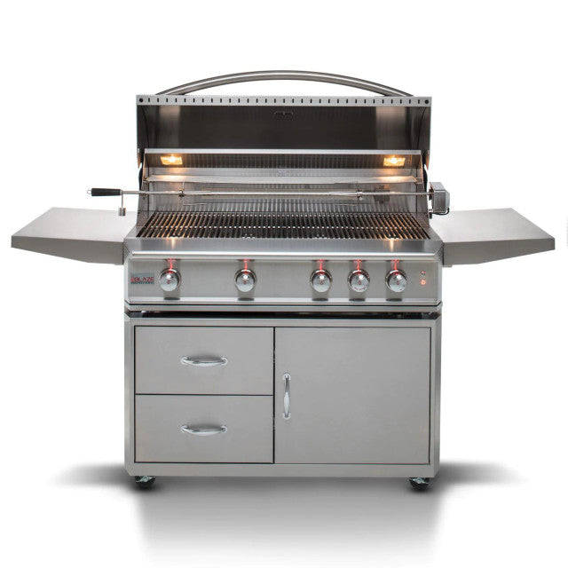 Blaze Professional BLZ-4PRO 44 Inch 4 Burner On Cart Natural Or Propane Gas Grill