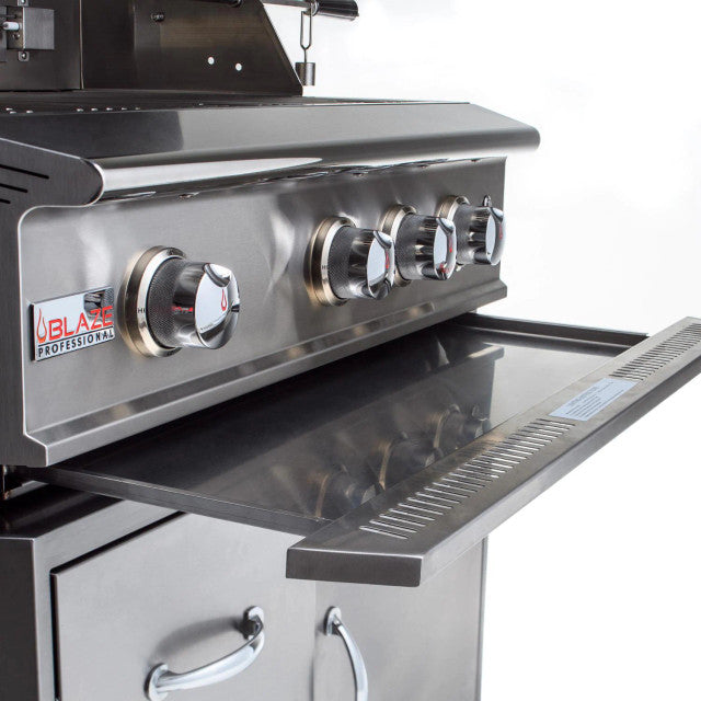 Blaze Professional BLZ-4PRO 44 Inch 4 Burner On Cart Natural Or Propane Gas Grill