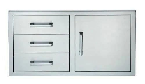 Broilmaster 42-Inch Single Door with Triple Drawer for BSG424N Gas Grill - BSAW4222ST