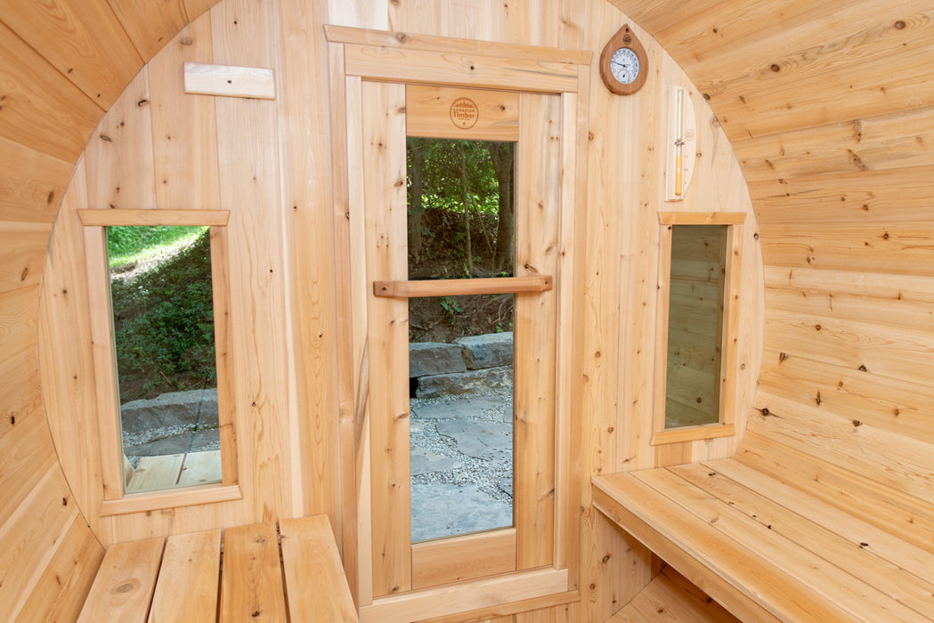 Dundalk Canadian Timber White Cedar Tranquility Outdoor | 2-4 People | Wood or Electric Heater sauna Dundalk Leisurecraft   