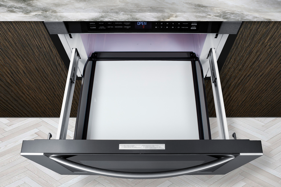Summit 24" Wide Built-In Drawer Microwave Refrigerator Accessories Summit Appliance