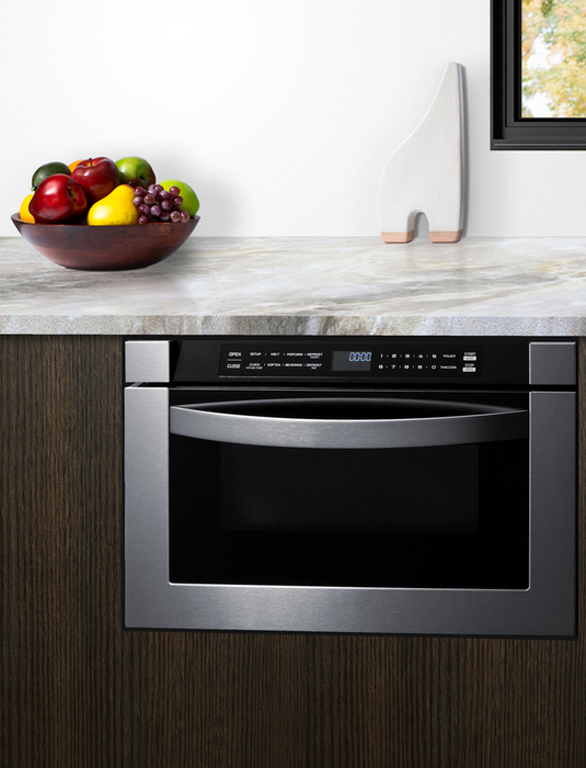 Summit 24" Wide Built-In Drawer Microwave Refrigerator Accessories Summit Appliance