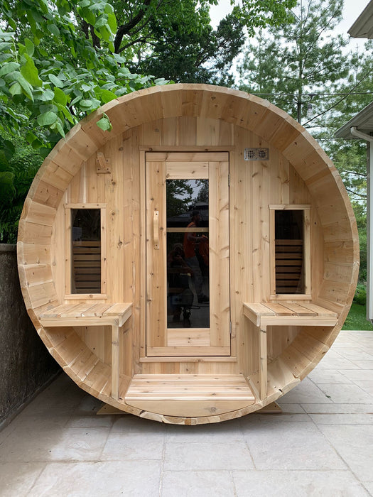 Dundalk Canadian Timber White Cedar Tranquility Outdoor | 2-4 People | Wood or Electric Heater sauna Dundalk Leisurecraft Dundalk Canadian Timber White Cedar Tranquility Outdoor - No Heater