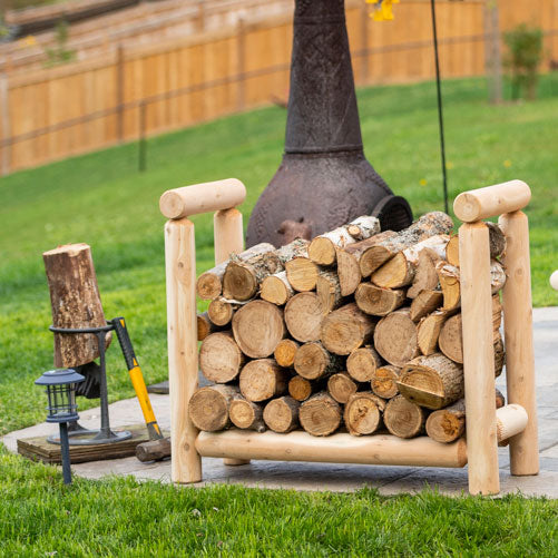 Log Firewood Rack Swings Leisurecraft