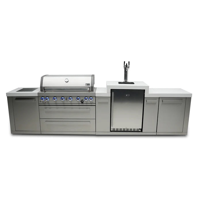Mont Alpi 805 BBQ Grill Island with Kegerator - MAi805-KEG 142''