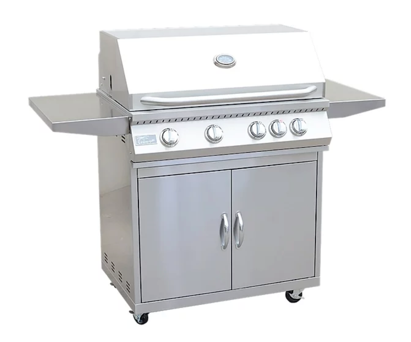 4 Burner 32 Inch Cart Model BBQ Grill With Locking Casters 304 Stainless Steel BBQ GRILL KoKoMo Grills 4 Burner 32 Inch Cart Model BBQ Grill With Locking Casters 304 Stainless Steel LPG