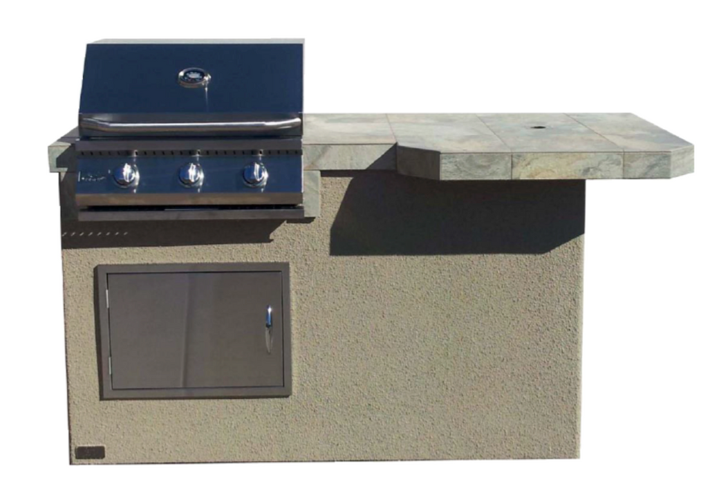 Mini Maui 6' BBQ Island Square Bar Top and Built In BBQ Grill BBQ GRILL KoKoMo Grills LPG