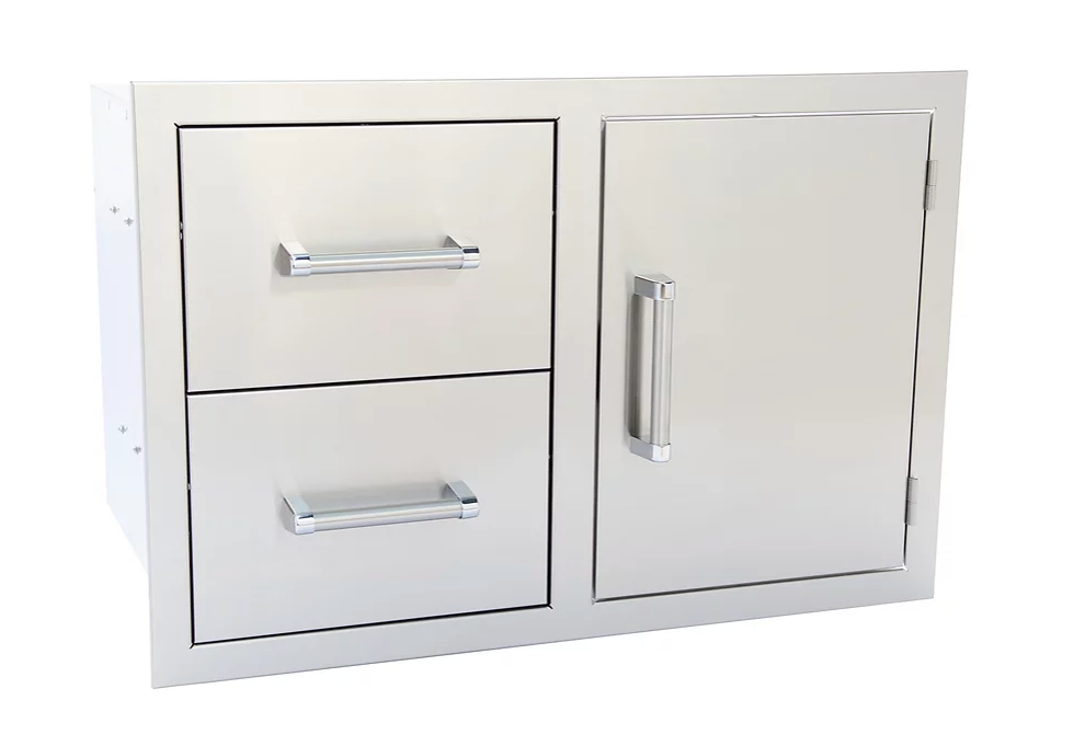 Outdoor Kitchen Stainless Steel Two Drawer - One Door Combo BBQ GRILL KoKoMo Grills