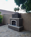 Tuscan 6' Outdoor Fireplace with Log Set for LP or NG access door for Tank  KoKoMo Grills Tuscan 6' Outdoor Fireplace LPG  