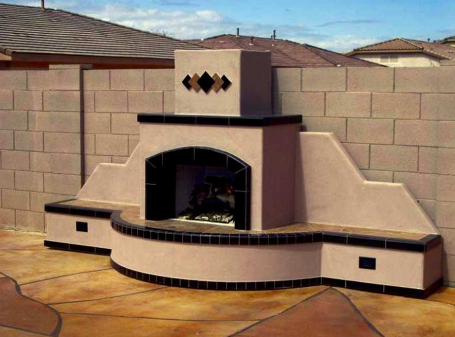 Santa Fe Fireplace-Straight KoKoMo Grills Santa Fe Fireplace-Straight LPG