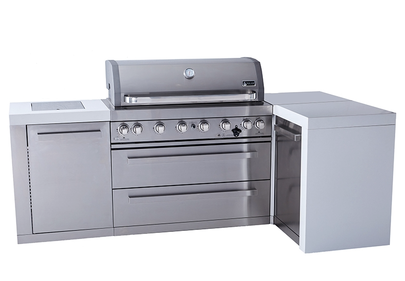 Mont Alpi 805 Deluxe L-Shaped Island 93'' BBQ GRILL Mont Alpi