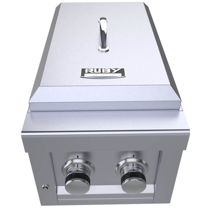 Ruby Series 13 Inch Slide in Versa Double Burner - Item No. SUN13VDB BBQ GRILL SunStone Barbecue Grills Ruby Series 13 Inch Slide in Versa Double Burner - Item No. SUN13VDB - LPG