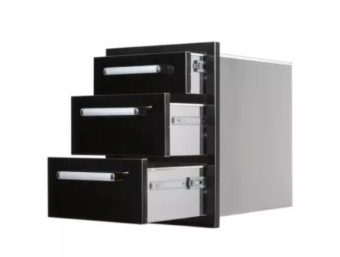 Bonfire Triple Drawer Black BBQ GRILL Bonfire Barbecue grills