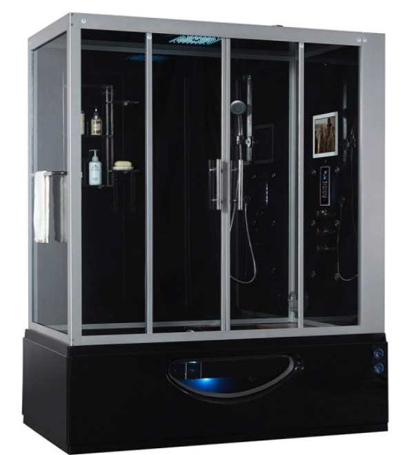 Platinum Catania Steam Shower - Black Spas Maya Bath LLC Platinum Catania Steam Shower - Black - Right