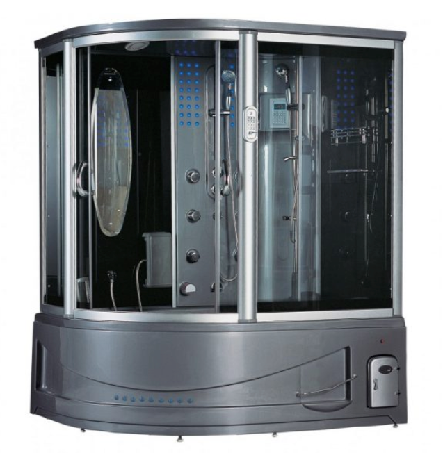 Siena Steam Shower - Grey Spas Maya Bath LLC Siena Steam Shower - Grey - Right