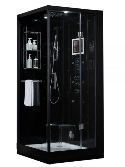 Platinum Arezzo Steam Shower - Black Spas Maya Bath LLC Platinum Arezzo Steam Shower - Black - Right