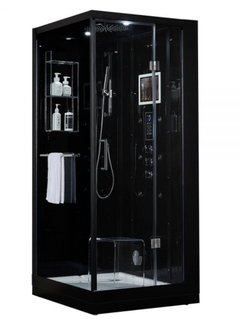 Platinum Arezzo Steam Shower - Black Spas Maya Bath LLC Platinum Arezzo Steam Shower - Black - Right  