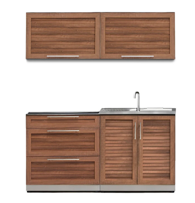 Outdoor Kitchen Stainless Steel 4 Piece Cabinet Set - Grove Doors outdoor funiture New Age Outdoor Kitchen Stainless Steel 4 Piece Cabinet Set - Grove - Black Galaxy