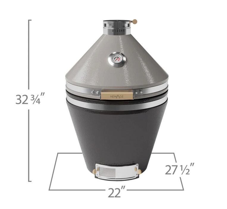 Kamado Platinum 22 in. Blue BBQ GRILL New Age