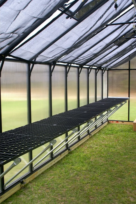 Riverstone Monticello 8 ft x 24 ft Premium Greenhouse Black MONT-24-BK-PREMIUM Greenhouses RiverStone   
