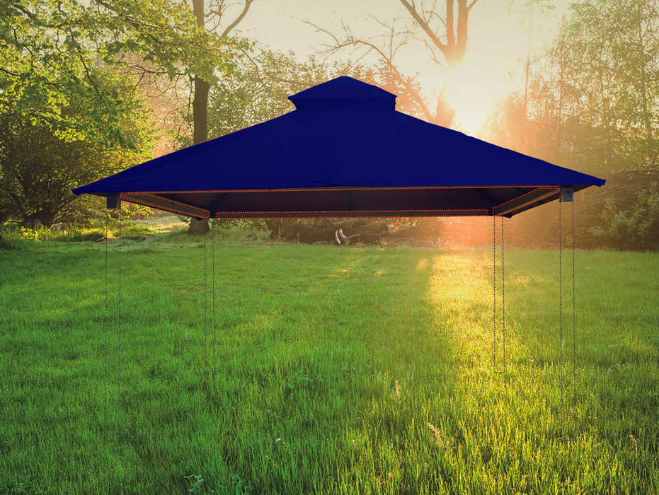 Riverstone Industries 14 ft. sq. ACACIA Gazebo Roof Framing and Mounting Kit With Pacific Blue Canopy & Gazebo Tops RiverStone   