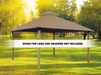 Riverstone Industries 14 ft. sq. ACACIA Gazebo Roof Framing and Mounting Kit With Antique Beige OutDURA Canopy Canopy & Gazebo Tops RiverStone   