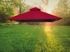 Riverstone Industries 14 ft. sq. ACACIA Gazebo Roof Framing and Mounting Kit With Cardinal Red OutDURA Canopy Canopy & Gazebo Tops RiverStone   