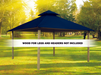 Riverstone Industries 14 ft. sq. ACACIA Gazebo Roof Framing and Mounting Kit With Catalina Blue OutDURA Canopy Canopy & Gazebo Tops RiverStone   