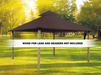 Riverstone Industries 14 ft. sq. ACACIA Gazebo Roof Framing and Mounting Kit With Desert Beige OutDURA Canopy Canopy & Gazebo Tops RiverStone   