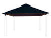 Riverstone Industries 14 ft. sq. ACACIA Gazebo Roof Framing and Mounting Kit With Forest Green OutDURA Canopy Canopy & Gazebo Tops RiverStone   
