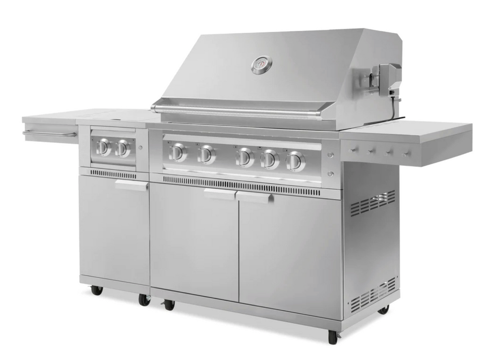 Platinum Grill & Dual Side Burner 36'' Free Stand BBQ GRILL New Age Platinum Grill & Dual Side Burner 36'' Free Stand - LPG